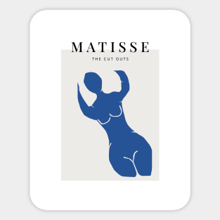 Matisse the blue woman scandivian art print Sticker